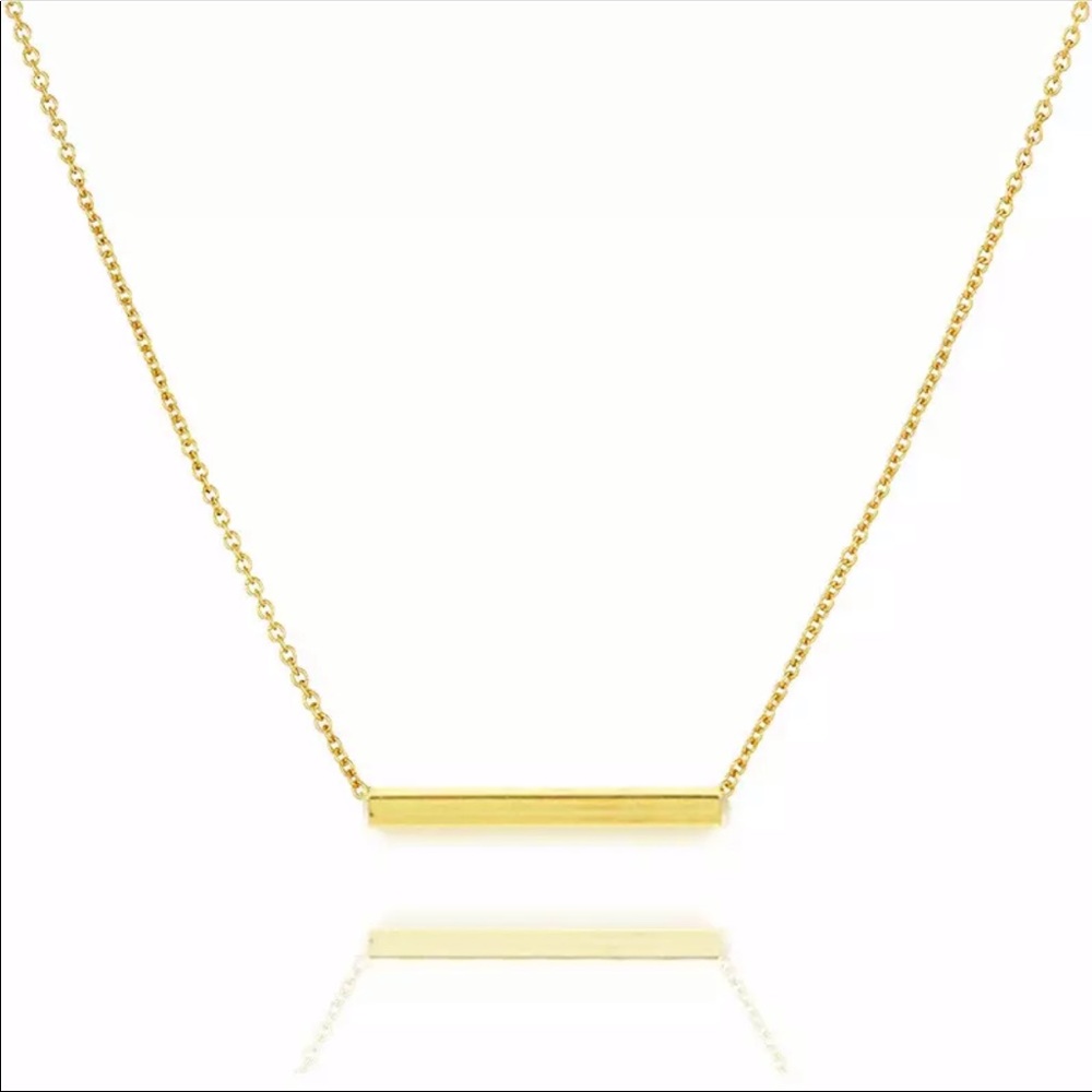 Necklace Gold Plated Bar necklace